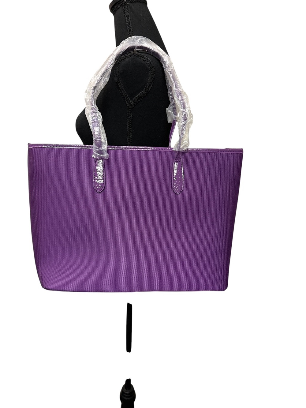 NWOT Joy Mangano Purple Tote Bag Large Carryall Shoulder Bag & Matching Wallet - Picture 2 of 13